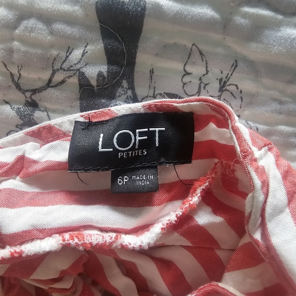 LOFT Red and White Striped Jumpsuit - Picture 5 of 9